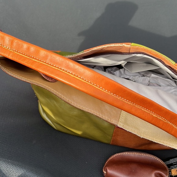 Ameri Leather patchwork leather hobo bag - Picture 10 of 13